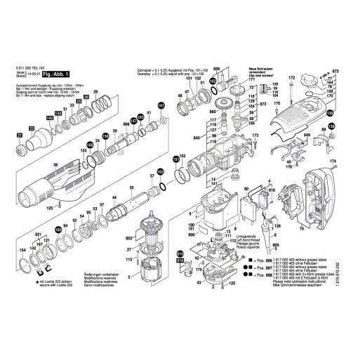 Запчасти для перфоратора Bosch GBH 7-46DE